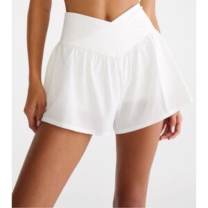 Aeropostale Aero Dwntme White Flex Active Flutter Shorts Womens Juniors S